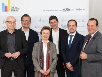 Jochen Robes (Robes Consulting), Jürgen Hofer (HORIZONT, Manstein Verlag), Gerti Kappel (TU Wien) , Alexis Johann (FehrAdvice & Partners), Marcus Kapun (BAWAG P.S.K.) und Thomas Stern (Braintrust). (c) APA - Austria Presse Agentur/APA-Fotoservice/Schedl