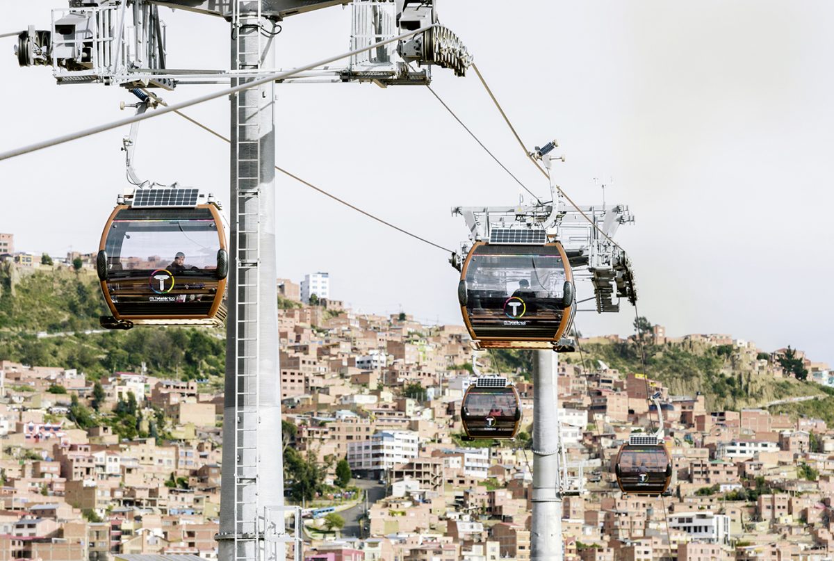 Der österreichische Seilbahnbauer Doppelmayr/Garaventa hat im bolivianischen La Paz das weltweit größte urbane Seilbahnnetz gebaut inklusive WLAN-Technik vom deutschen Netzwerkhersteller Lancom. (c) Doppelmayr/Garaventa