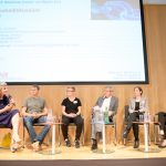 Podiumsdiskussion mit Shermin Voshmgir, Krzysztof Pietrzak, Anita Posch, Franz Zeller, Ute Gebhardt und Carmen Hartmann (v.l.n.r.) (c) ISPA/APA-Fotoservice/Hörmandinger