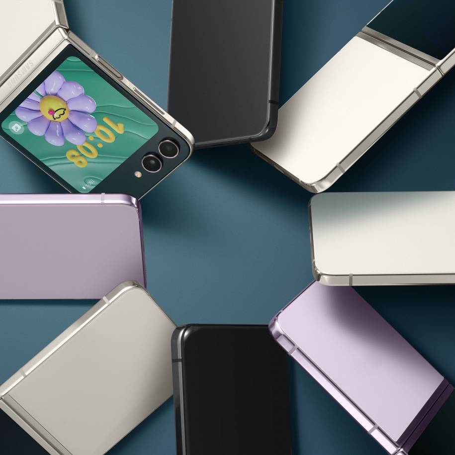 Foto der verschiedenen Farben des Samsung Galaxy Z Flip 5