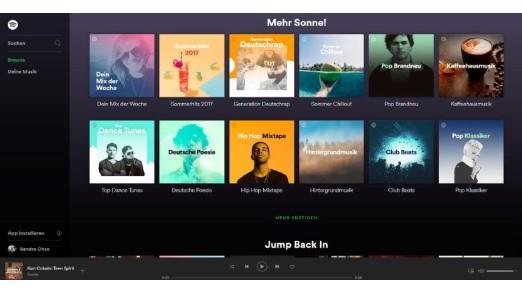 Damit Sie auch von fremden Computern auf Ihre Musiksammlung zugreifen können, ohne ein Programm zu installieren, bietet der Dienst Spotify einen praktischen Webplayer. Hier müssen Sie sich lediglich anmelden.