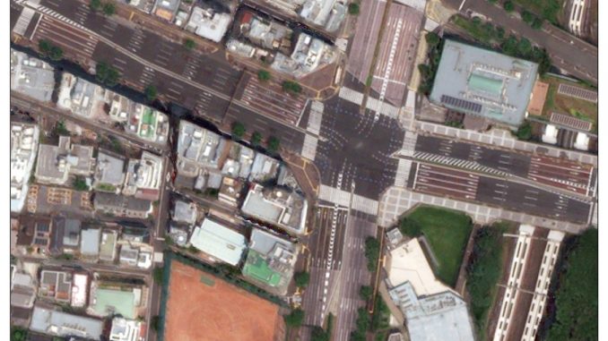 Satellitenbild der Tokio-Region von NTT DATA.