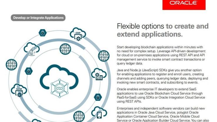 Auch Oracle verspricht mit seinem Cloud-Service eine besonders schnelle und einfache Entwicklung von Blockchain-Anwendungen. (c) Oracle