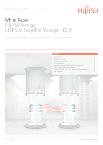Einfaches und sicheres Snapshot-Management (c) Fujitsu Technology Solutions GmbH