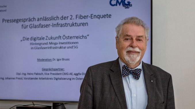 „Wenn eine Kommune die Versorgung mit Glasfaserinfrastruktur selbst in die Hand nimmt , werden die Gemeindebürger mit zuverlässigen und schnellen Anschlüssen versorgt." Heinz Pabisch, Leiter der Action Group Gigabit Fiber Access (aggfa) in der Computer Measurement Group (CMG). (c) CMG-AE