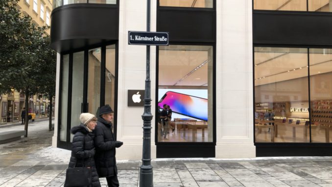 »Apple Kärntner Straße« liegt sehr zentral in der Wiener Innenstadt in der Kärtner Straße Nr. 11. (c) Klaus Lorbeer