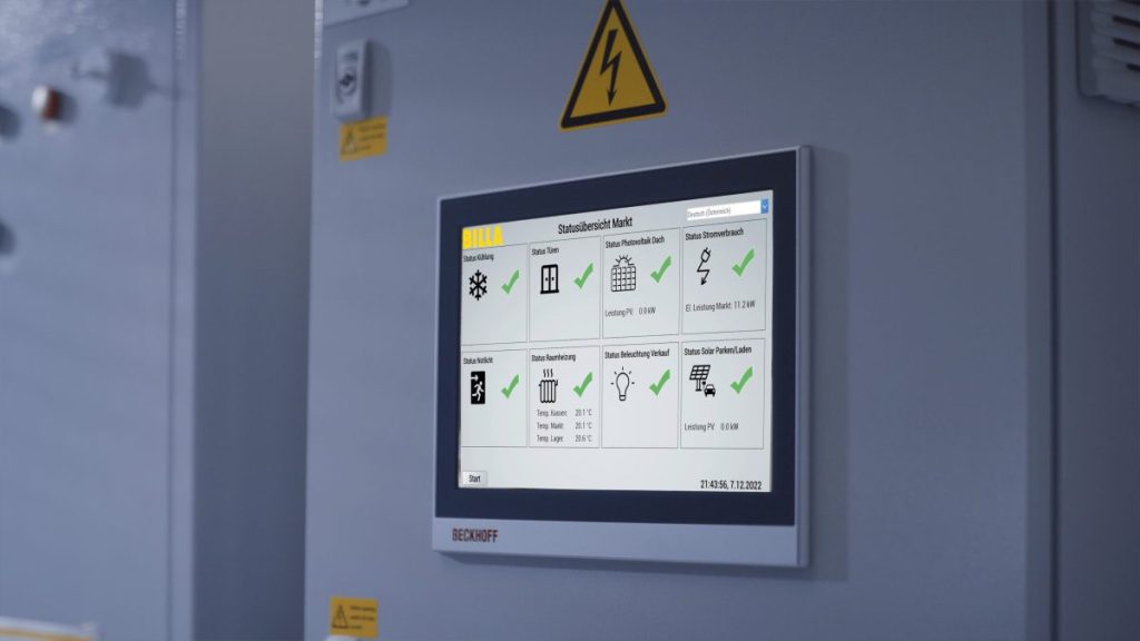 Übersichtliches Dashboard für effizientes Energiemanagement im Billa-Markt Altenmarkt an der Triesting (c) Wexplore Productions