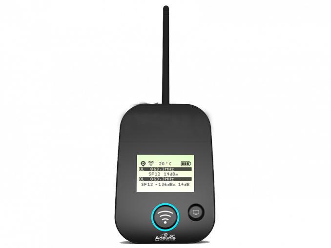 LoRaWAN-Messgerät/Feldtester von Adeunis.