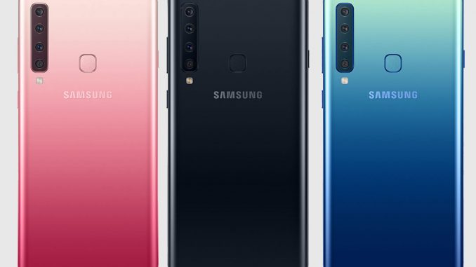 Das Galaxy A9 mit Quad-Hauptkamera kommt in drei Farben.