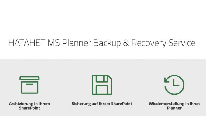 Microsoft Planner archivieren, sichern und wiederherstellen: HATAHET hat die Lösung.