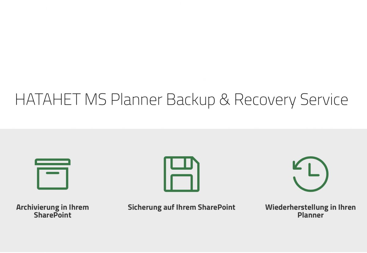 Microsoft Planner archivieren, sichern und wiederherstellen: HATAHET hat die Lösung.