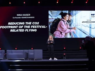 Keynote von Nina Kaiser über die Verminderung des CO2-Fußabdrucks des Festivals. (c) 4GAMECHANGER