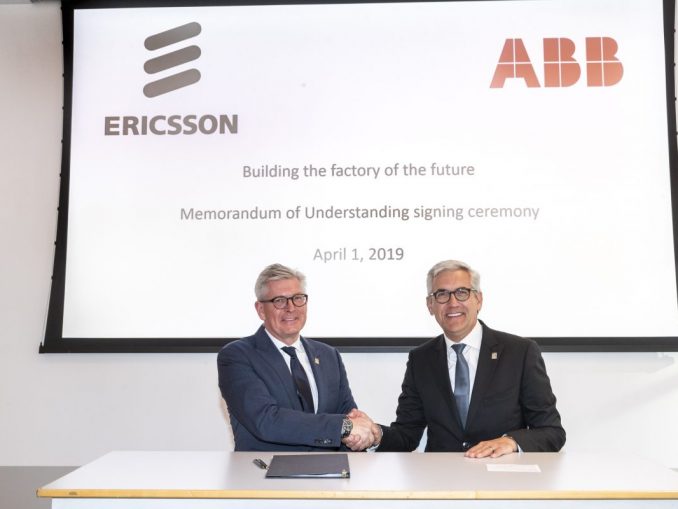 Börje Ekholm (Präsident und CEO von Ericsson) und Ulrich Spiesshofer (CEO von ABB). (c) Ericsson