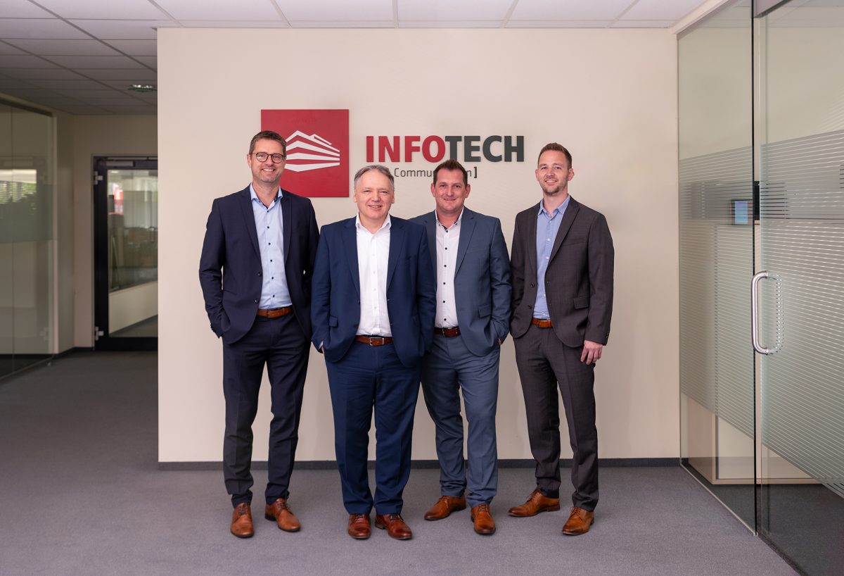Die vier Geschäftsführer von Infotech EDV-Systeme: Bernhard Schuster, Hans Kühberger, Stefan Kitzmantl und Martin Mallinger. (c) Infotech