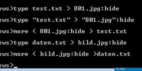 Sie können mit Bordmitteln Dateien in Windows verstecken (c) IDG