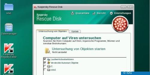Mit der Kaspersky Rettungs Live-CD bereinigen Sie die meisten befallenen PCs (c) IDG