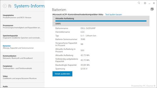 Smarte Batterie: Akkus in aktuellen Notebooks unterstützen den Smart-Battery-Standard. Dadurch kann ein Tool die wichtigsten Akku-Infos auslesen. (c) pcwelt.de