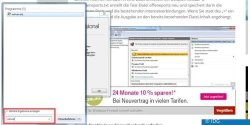 Hier geben Sie winver ein. (c) IDG
