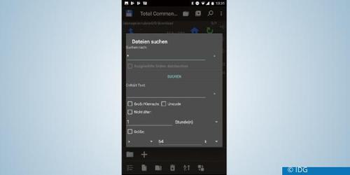 Der Total Commander bietet auch eine praktische Suchfunktion. (c) IDG