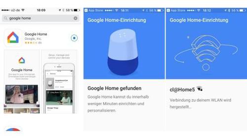 Schritt für Schritt für die Google-Home-App den Nutzer durch die Erstkonfiguration des Sprachassistenten (c) pcwelt.de