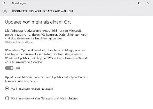 In der Standardkonfiguration stellt Windows Update-Dateien für andere Nutzer im Internet bereit. Die Funktion lässt sich aber deaktivieren. (c) tecchannel.de