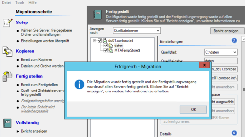 Das Dateiserver-Migrationskit hilft bei der Datenübernahme von Windows Server 2003 zu Windows Server 2012 R2. (c) Thomas Joos