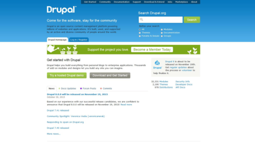 Drupal-Homepage im November 2015 (c) Computerwoche.de