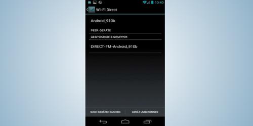 Die Android-Funktion Wi-Fi Direct zeigt die verfügbaren Geräte in Ihrem Netzwerk an. Über 