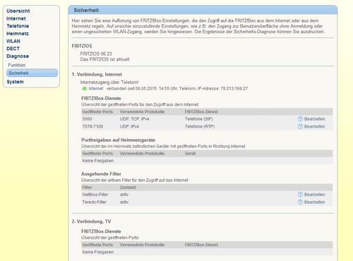 Fritzboxen bieten einen umfassenden Analysebericht. (c) Thomas Joos