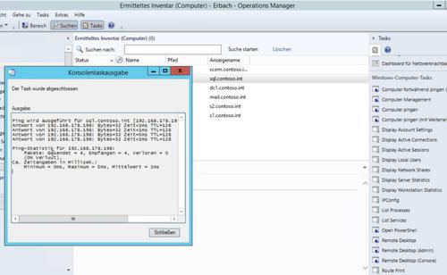 Aufgabenverteilung: Für angebundene Computer können Sie auch Aufgaben in der SCOM-Konsole durchführen, sogar für Hyper-V-Hosts und VMs. (c) Thomas Joos