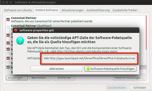 Passende Paketquelle angeben und Updates werden automatisch im System berücksichtigt. (c) tecchannel.de