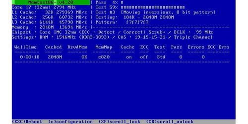 Hardware-Check: Probleme mit dem Hauptspeicher (RAM) lassen sich über Memtest86 feststellen. (c) Eggeling