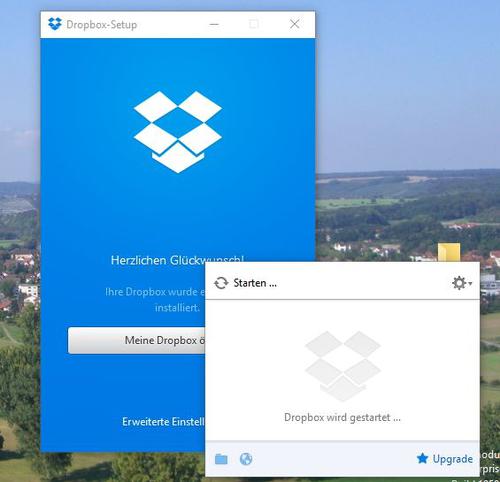 Die erste Einrichtung des Dropbox-Clients ist auf Windows- und Mac-Rechnern etwas komplizierter (c) Thomas Joos