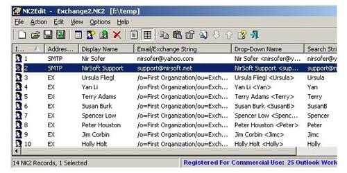 Die Freeware NK2Edit lässt Sie die automatisch gespeicherten Mail-Adressen von Microsoft Outlook bearbeiten. (c) pcwelt.de