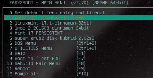 Easy2Boot startet die ISO-Dateien vieler Linux-Distributionen direkt vom USB-Stick. Das Menü wird über Scripts beim Start automatisch erzeugt. (c) tecchannel.de