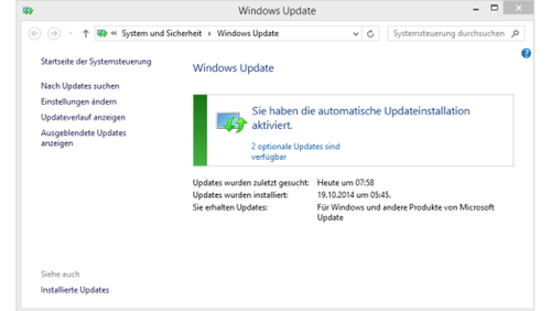 Windows-Updates korrekt installieren. (c) tecchannel.de
