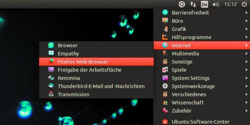 Der Classic Menu Indicator erspart die meisten Ausflüge in das ungeliebte Ubuntu-Dash. (c) Apfelböck