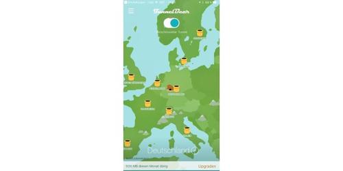 Tunnelbear ist eine einfach zu bedienende App, mit der Sie schnell und einfach VPN-Verbindungen aufbauen können (c) Thomas Joos