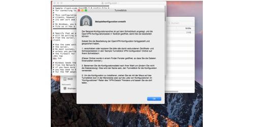 Alles was zur Anbindung an OpenVPN notwendig ist, bringt das Installationspaket von Tunnelblick mit (c) Thomas Joos