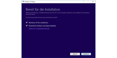 Reparaturinstallation: Beim Pseudo-Upgrade mit der gleichen Windows-Version werden die Systemdateien durch die Originalversionen ersetzt. Installierte Programme und persönliche Dateien bleiben erhalten. (c) pcwelt.de