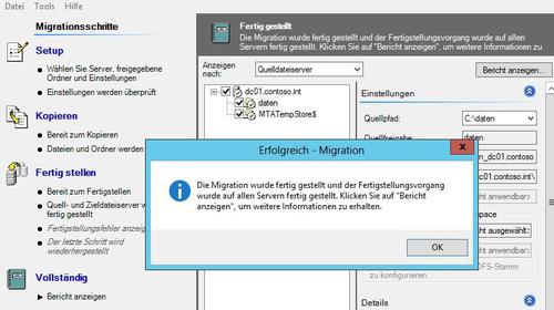 Mit dem Dateiserver-Migrationstoolkit können Administratoren Freigaben und Daten übernehmen. (c) Thomas Joos