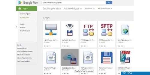 Alle verfügbaren Erweiterungen finden Sie im Google Play Store oder auf der Internetseite des Anbieters. (c) IDG