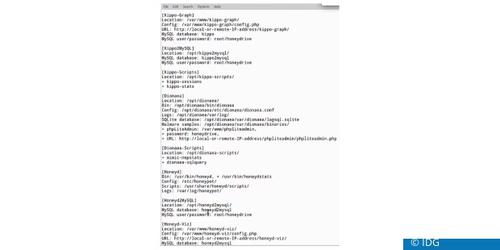 Die Readme-Datei von HoneDrive enthält wichtige Informationen zu den Honeypots in Honeydrive (c) IDG