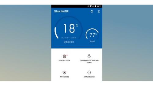 Die App „Clean Master“ ist einfach zu bedienen und leicht verständlich – trotzdem sehr wirkungsvoll. (c) pcwelt.de