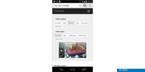Mit der App IP Webcam lässt sich ein altes, ausrangiertes Smartphone noch für die Fernüberwachung nutzen. (c) pcwelt.de