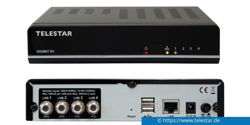 Telestar Digibit R1: Der Sat-IP-Umsetzer bietet vier Tuner und einen Ethernet-Anschluss. (c) Telestar