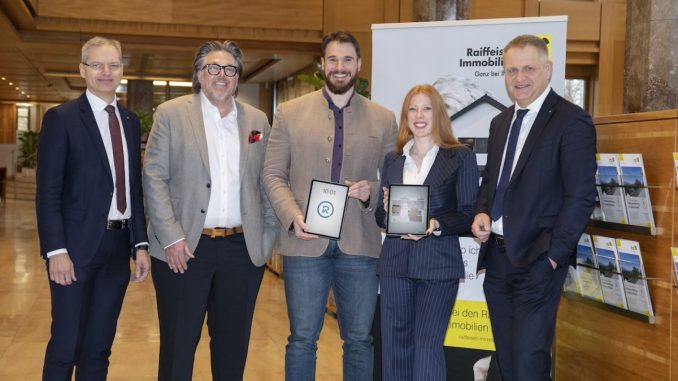 Andreas Derndorfer (Geschäftsleiter RVS Salzburg), Michael Kühlwein, Felix Brandstetter (MFP Digital GmbH), Jana Karl, Peter Mayr (Raiffeisen Immobilien Salzburg) (c) RVS