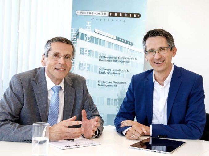 Die Geschäftsführer der PROGRAMMIERFABRIK: Wilfried Seyruck und Achim Mühlberger. (c) Programmierfabrik