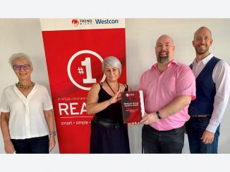 Bester Distributor 2019: v.l.n.r. Christine Baier, Partner Business Manager Austria bei Trend Micro, Daniela Knaup, Inside Sales bei Westcon Group Austria GmbH, Heinz Neubauer, Business Development Manager Trend Micro und Walter Ludwig, Managing Director, Alpine bei Westcon Group Austria GmbH