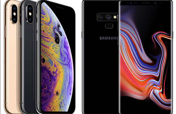 iPhone Xs vs. Samsung Galaxy Note 9: Wie die zwei Smartphonegiganten im Vergleich abschneiden, sehen Sie in unseren 8 Gegenüberstellungen. (c) Screenshot Samsung & Screenshot Apple